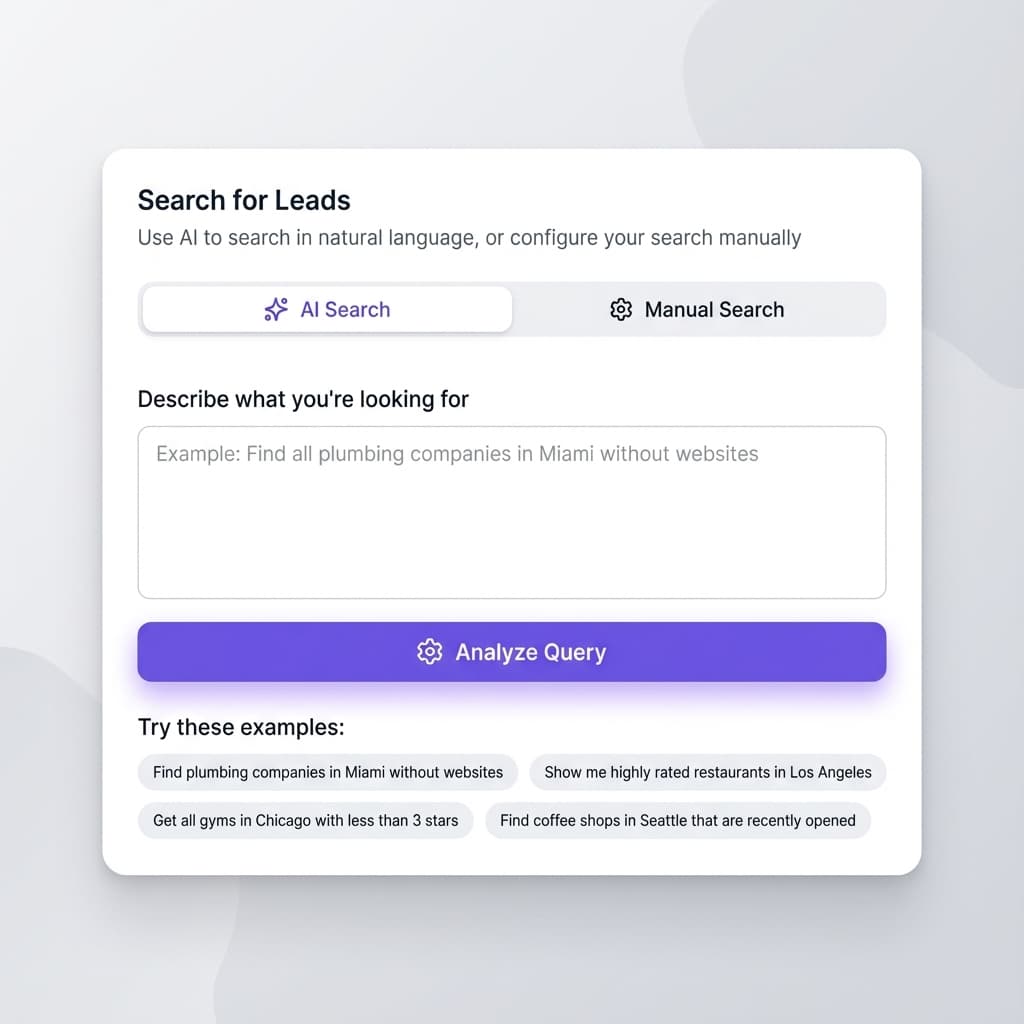 LeadGenX Dashboard Interface